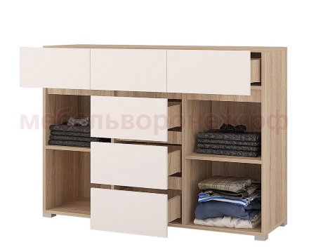 Комод 1200 Анталия МДФ сонома, графит софт