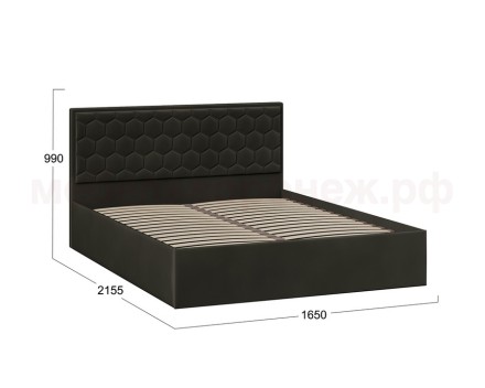 Кровать мягкая 1,6м Порто, Confetti Stone