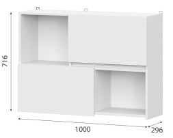 Шкаф барный с нишами 1м 10в2 С2 Одри, белый